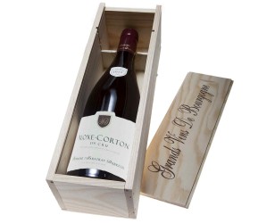 Burgundy wine wood box