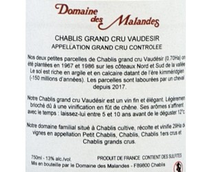 etiquette chablis grand cru